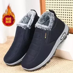 Imagem do Botas casuais masculinas com escorregar, tênis de pele confortável, sapatos antiderrapantes, botas de neve quentes, inverno, 2024