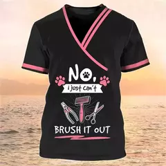 Dog Groomer's T-shirts para homens e mulheres, Pet Grooming Uniformes, Tops roupas, canino, veterinário, cabeleireiros, trabalho canino, 2024 na internet