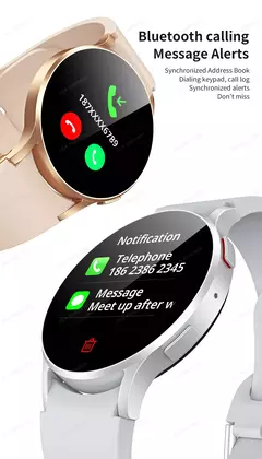 Samsung-Galaxy Smartwatch para homens e mulheres, monitoramento de saúde AMOLED, relógio impermeável, assistente de voz, chamada Bluetooth, relógio inteligente, 2022