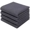 Homaxy-Super Absorvente Algodão Toalhas De Cozinha, Toalha De Microfibra Macia, Secagem Rápida, Lavar Pano De Limpeza, Doméstico, 4Pcs