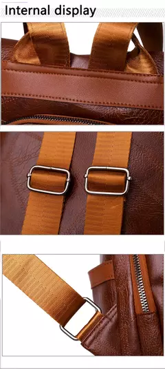 Bolsa de ombro antiroubo de couro macia para mulheres, mochila de moda simples, designer de grande capacidade, alta qualidade, nova, 2023 - loja online
