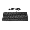 Fino USB Wired Teclado de computador Desktop, 78 Teclas, Alemão, Russo, Francês, Pequeno Idioma, Casa, PC, Laptop