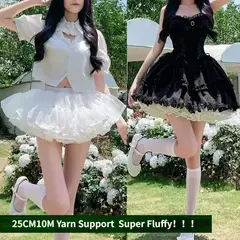 Anágua com babados multi-camadas para mulheres, saia bolha fofa, saia crinolina, sem aro, sem desossada Lolita Puffy Mini Skirt - comprar online