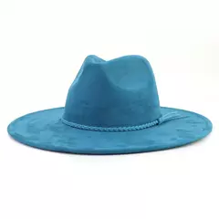 Chapéu Fedora de camurça para homens e mulheres, chapéu de feltro, Fedora clássico, chapéu de igreja, jazz, outono, inverno, 9,5 cm - comprar online
