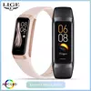 Relógio inteligente LIGE Amoled para homens e mulheres, frequência cardíaca e pressão arterial, pulseira inteligente à prova d'água, rastreador de fitness esportivo, 2024