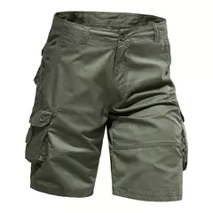 Shorts de praia largas para homens, macacão de bolso múltiplo, calça níquel confortável de algodão para o verão, esportes casuais ao ar livre - comprar online