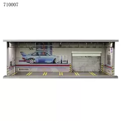 Gfan novo modelo escala 1:64 diorama carro garagem modelo com luzes led estacionamentos cidade diy modelo conjuntos coleção exibição presentes - loja online