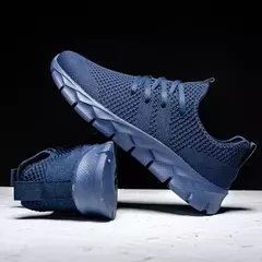 Sapatos esportivos casuais masculinos respirável verão luz sola macia conforto tênis de corrida ao ar livre moda estudante malha plus size tênis - loja online