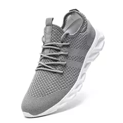 Calçado esportivo casual masculino, tênis leve, malha respirável, tênis preto de corrida, branco, atlético, corrida, tênis, ao ar livre - loja online