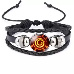 Imagem do Naruto acessórios naruto pulseira de metal sharingan cosplay anime figura uzumaki kakashi nuvem vermelha prop legal brinquedo do miúdo kawaii presente