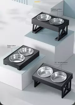 Tigelas elevadas para cães, altura ajustável, prato de alimentação lenta para animais de estimação, tapete de refeição para cães de estimação