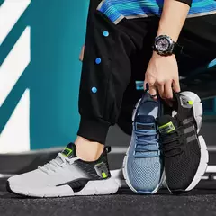 Tênis de corrida antiderrapante masculino, tênis de corrida leve e suave, calçados esportivos casuais ao ar livre, resistente ao desgaste de caminhada, escolha