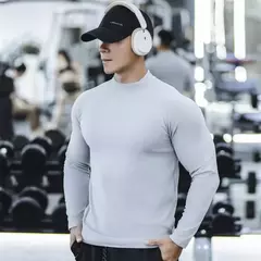 Camiseta de compressão de manga comprida masculina, camisa de ginástica, secagem rápida, camisa Running, Casual Top, Bodybuilding Singlets, moletom Fitness masculino na internet