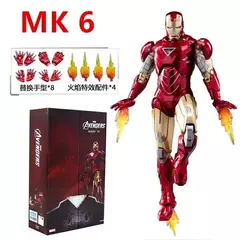 ZD Brinquedos Homem de Ferro Série Filme Action Figure, Movable Joint, Mark Dolls, MK1, MK2, MK3, MK4, MK5, MK6, MK7, MK42, MK43, MK50, 7 em