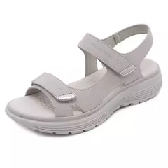 Sandálias femininas de couro leves, chinelos de tamanho grande, estilo esportivo, novas, verão, 2024 - comprar online
