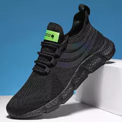 Tênis de plataforma respirável para mulheres, sapatos de renda, confortável, casual, ao ar livre, corrida, esportes, moda feminina