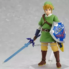 Imagem do Anime lenda de zelda figura respiração do selvagem figma 319 320 figuras link zelda mestre espada figura de ação figma 153 céu espada