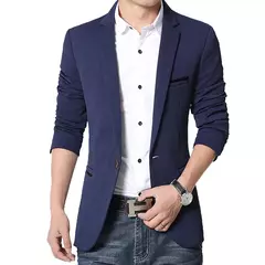 Blazers casuais de peito único masculino, jaqueta justa, escritório comercial e social, marca de moda, primavera e outono, 5XL - loja online