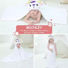 MICHLEY-toalhas de banho com capuz para criança, roupão macio, cobertor swaddle de sono quente, chuveiro para meninos e meninas, recém-nascido 0-9T - comprar online