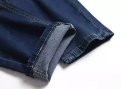 Jeans slim-fit rasgado e desbotado masculino, calça casual vintage na moda, estilo europeu e americano, S-XXXL, novo, 2024