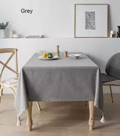 Toalha de mesa impermeável de algodão e linho, mesa retangular, anti-escaldante, high-end, pequeno, fresco na internet