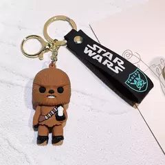 Star wars chaveiro para crianças, figuras criativas pvc, darth vader, stormtrooper imperial, yoda, bb-8, presentes de aniversário na internet