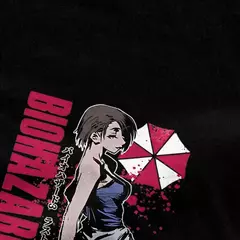 Imagem do Camiseta de manga curta masculina de gola redonda 100% algodão, camisetas vintage, Biohazard 3, Jill Valentine