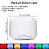 Difusor de óleo essencial com luzes noturnas coloridas, umidificador de ar USB, difusor de aroma, tamanho mini, 500ml