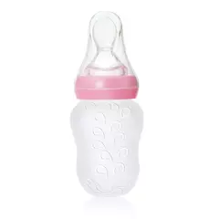Imagem do Baby's BPA Free Toddlers Training Feeding Colher de silicone macio ponta forma alimentador de mamadeira Gadgets de bebê Utensílios de bebê