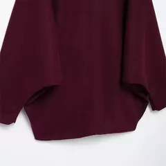 Casaco de lã grosso com manga morcego outono/inverno novo produto gola única manga comprida casaco curto feminino