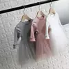 Baby Girls' Lace Stitching Princess Dress, Crianças, Crianças, Algodão, Primavera, Outono, Nova chegada, 12M-6Y, 2022