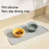 Tapete de Silicone portátil para Pet, impermeável, antiderrapante, tapetes, cão e gato Placemat, alimentador de cachorros, acessórios para animais