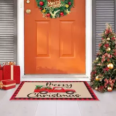 Tapete ao ar livre da porta do Natal, tapete de Papai Noel, casar decorações do Natal para a casa, ornamento do Xmas, presentes do ano novo, 2025, 2025 - Wolf Magazine