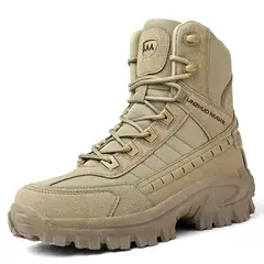 Botas de Combate Deserto Masculino, Botas Táticas Antiderrapantes, Tornozelo de Caminhada, Sapatos de Caça, Segurança do Trabalho, Exterior
