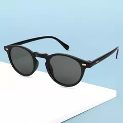 Óculos redondos pequenos para homens e mulheres, óculos de sol elegantes, retrô, clássico, seleção multi-estilo, viagem, compras, caminhadas, UV400 - loja online