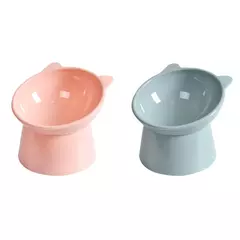 Elevado Cat Food Bowl para cães Elevado Cat Bowl Ergonômico levantado, anti-vômito, tigela de alimentação de plástico, antiderrapante - loja online