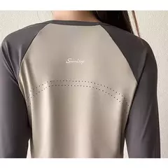 Roupas de manga comprida para mulheres, blusa Pilates, top esportivo, camisa de fitness, camiseta esportiva, roupas esportivas, 2024 - comprar online