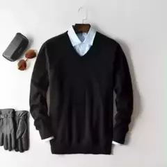 Pulôver de caxemira masculino, suéter clássico de algodão quente, camisa para outono e inverno, 2022 - Wolf Magazine