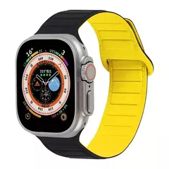 Pulseira Magnética de Laço de Silicone para Relógio Apple, Banda, Ultra, 49mm, 45mm, 44mm, 40mm, 41mm, Pulseira para Série iWatch, Ultra 8, 7, 6, SE, 5, 4, 3 - comprar online