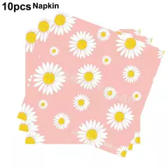 Imagem do Toalha De Mesa De Flor De Daisy Descartável, Tampa De Mesa De Plástico, Decorações De Festa De Aniversário, Chuveiro De Bebê, Suprimentos De Casamento, Meninas