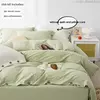 Conjunto de edredão duplo, Conjunto de cama de algodão torção sólida, Quilt Cover King Size, 100% Algodão, 220x240, 3Pcs