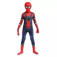 Imagem do Adultos e crianças aço aranha collants traje de super-herói peter parker macacão halloween cosplay meninos e meninas máscara trajes