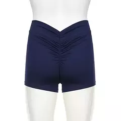 Darlingaga-Calções Femininos Casual Solid Ruched Skinny Verão, Mulheres Sportswear, Ginásio Básico Calças Curtas, Dobra Roupas Yoga, Streetwear Bottom