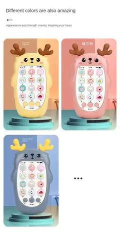Telefone bilíngue mordedor brinquedos para bebê, música, brinquedo de voz, educação precoce, máquina de aprendizagem, eletrônica, presente infantil