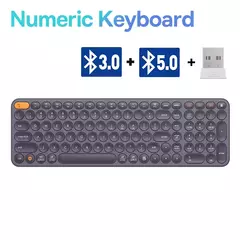 Baseus-K01 Teclado sem fio, Bluetooth, Teclado silencioso para MacBook, iPad, PC, Tablet, Laptop, Mini, Magro, Sistema duplo, 2.4G, 84 Chaves na internet