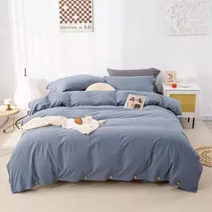 Conjunto de edredão duplo, Conjunto de cama de algodão torção sólida, Quilt Cover King Size, 100% Algodão, 220x240, 3Pcs na internet