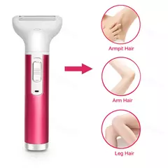 Imagem do 5 em 1 Body Hair Removal Depilador Axila Cabelo Biquíni Perna Cabelo Pêlo Púbico Electric Razor Clipper Shaver Mulheres