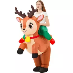Adulto galo inflável traje engraçado unicórnio elk animais terno inflável halloween carnaval meio corpo explodir terno para cosplay na internet