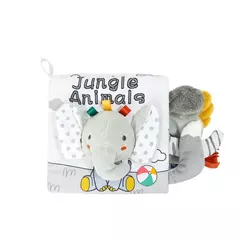 Bebê macio 3D Touch Feel Livro de pano de alto contraste, aprendizagem precoce sensorial, carrinho de criança infantil, 0-12 meses - Wolf Magazine