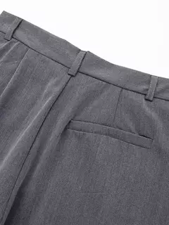 Willshela-Calças direitas femininas com fecho frontal, cintura alta, comprimento total, calças chiques femininas, monocromáticas, moda vintage, senhora na internet